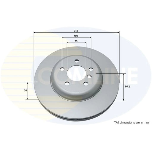 Comline 2 x Internally Vented Front Brake Discs ADC1783V