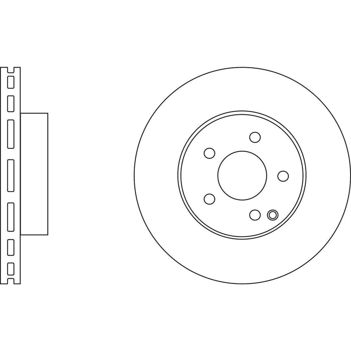 Apec Brake Disc Front Fits Mercedes C Class E Slc Slk Drilled Version Dsk2808 Apec  - Town Parts