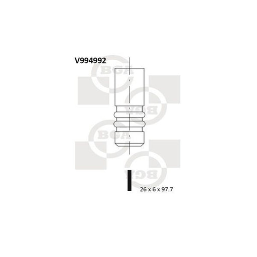 BGA Engine Intake Valve 26mm Head V994992