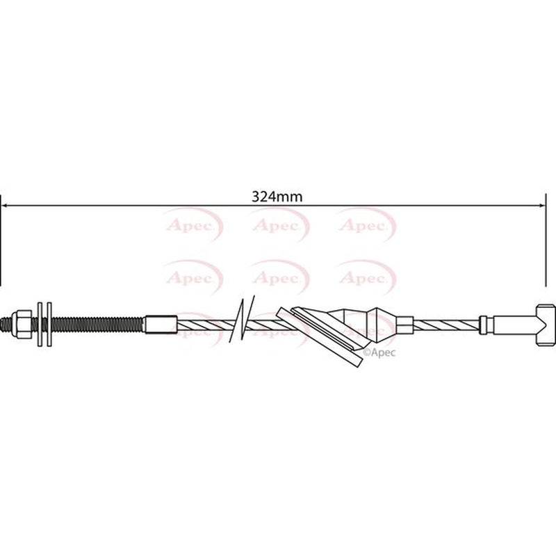 Apec Handbrake Cable Front CAB1142