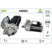 Valeo Starter Motor 12V 1.4kW 12 Teeth 446524