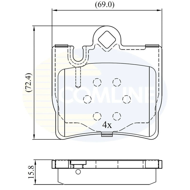 Comline 4 x Rear Brake Pad Set CBP01143