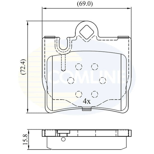 Comline 4 x Rear Brake Pad Set CBP01143