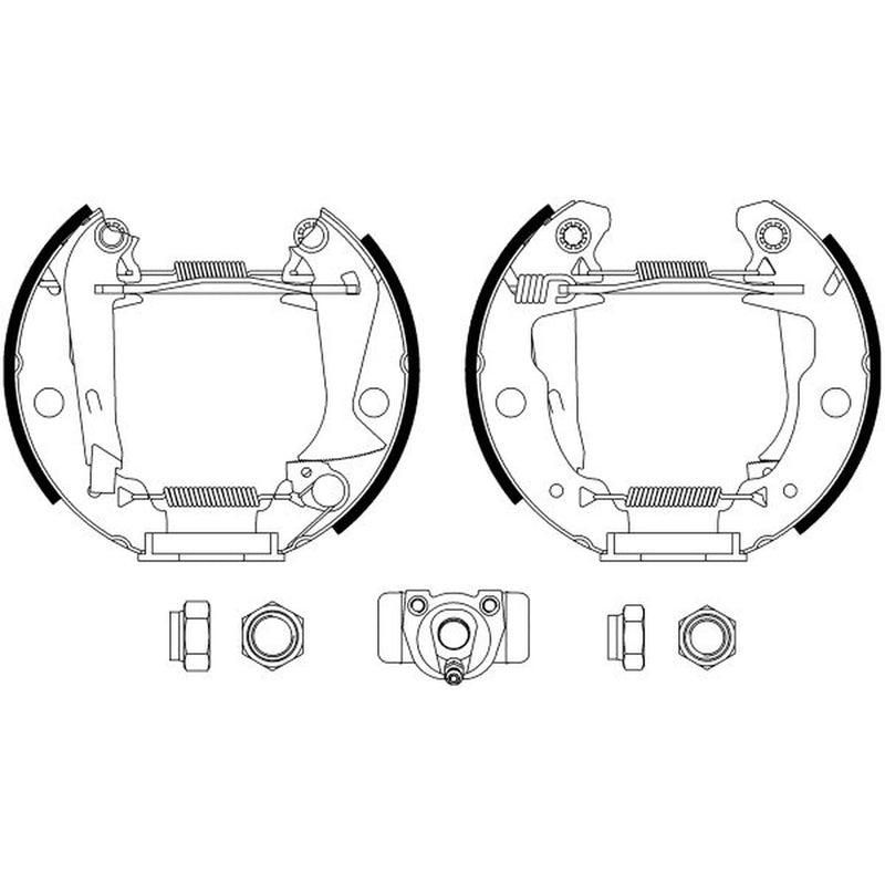Mintex Brake Shoe Set Axle Kit MSP014