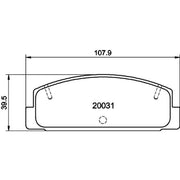 DON Rear Brake Pad Set PCP1531