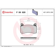 Brembo 4 x Front Brake Pad Set P09029