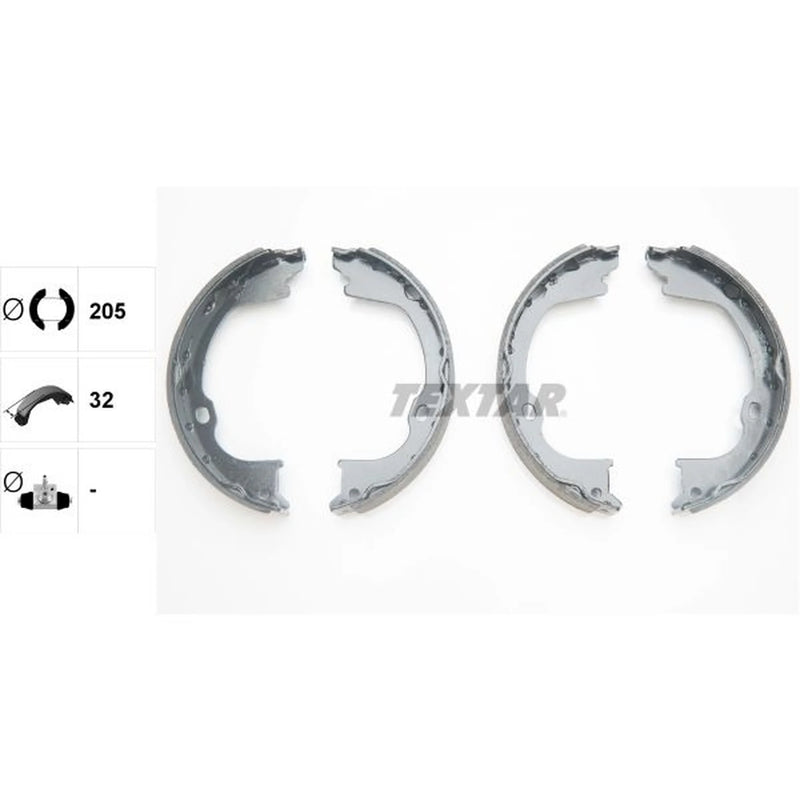 Textar Parking Brake Shoe Set 91078500