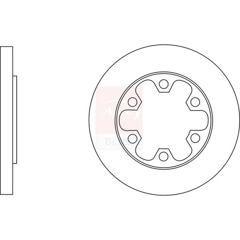 Apec 2 x Solid Rear Brake Discs SDK6827