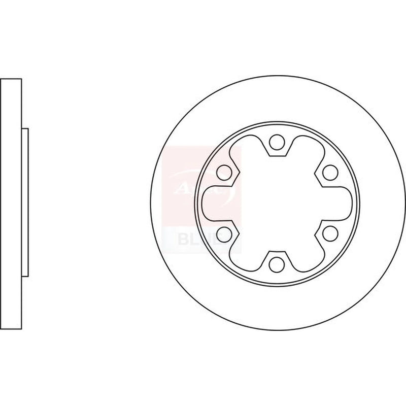 Apec 2 x Solid Rear Brake Discs SDK6827