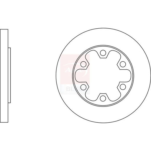 Apec 2 x Solid Rear Brake Discs SDK6827