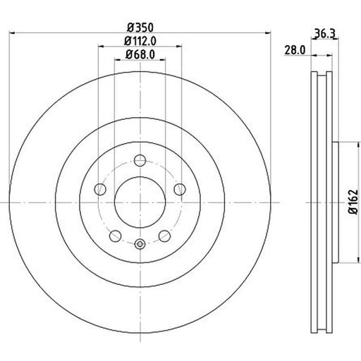 DON 2 x Internally Vented Rear Brake Discs PCD22932