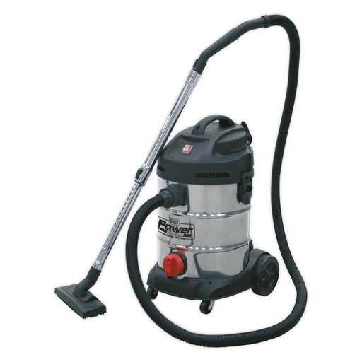Sealey Vacuum Cleaner Industrial 30L 1400W/230V Stainless Drum PC300SD Sealey  - Town Parts