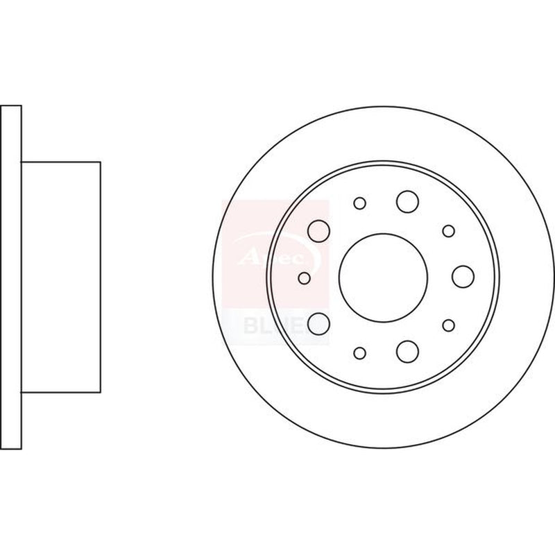 Apec 2 x Solid Rear Brake Discs SDK6566