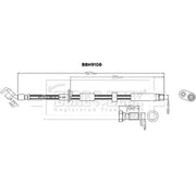 Borg & Beck Brake Hydraulic Hose Line Front Left BBH9108