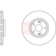 Apec 2 x Vented Front Brake Discs DSK2102