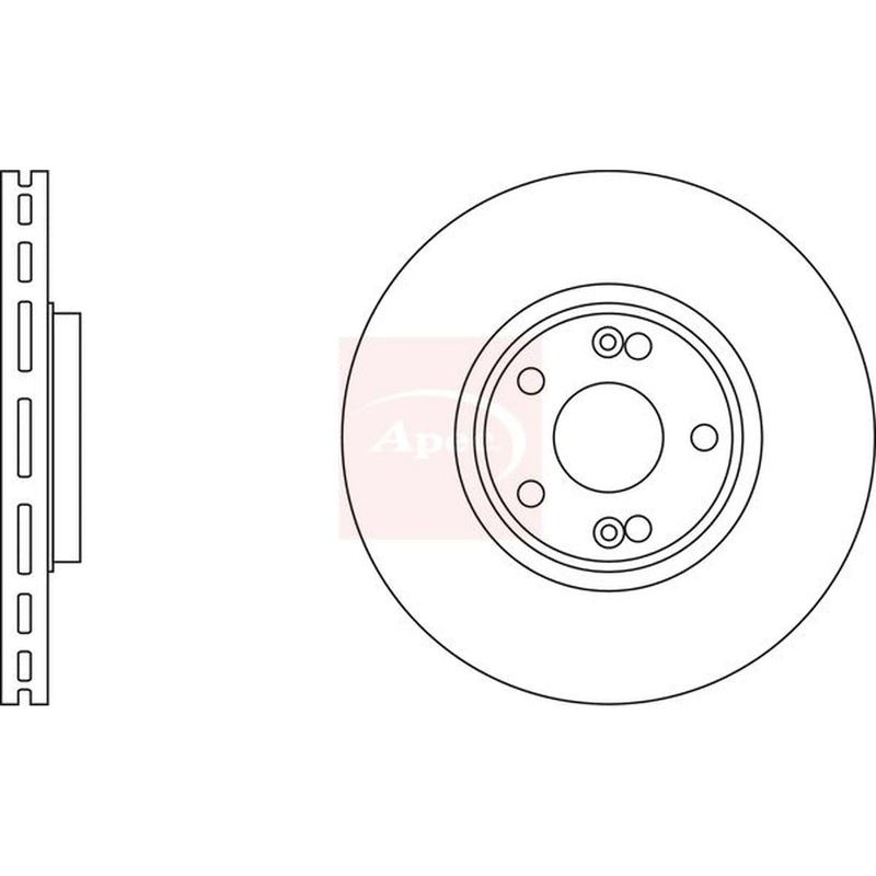 Apec 2 x Vented Front Brake Discs DSK2102