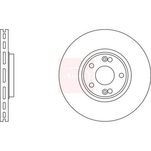 Apec 2 x Vented Front Brake Discs DSK2102