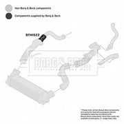 Borg & Beck Intercooler Turbo Charge Air Hose BTH1522