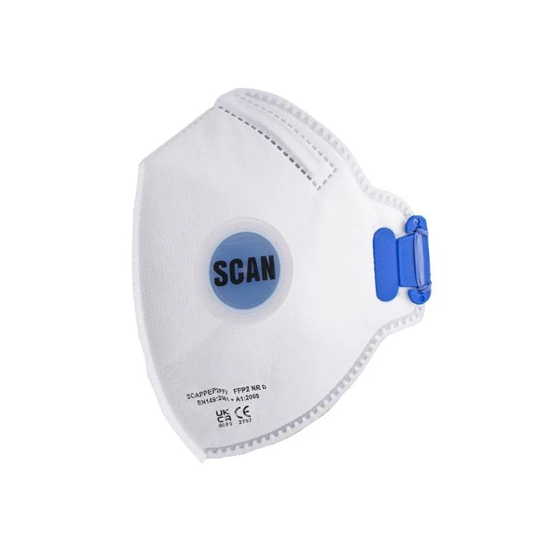 Scan Fold Flat Disposable Mask Valved FP2 Protection (Pack 3) - DTC3X-F  FFP2
