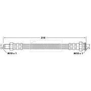 Borg & Beck Brake Hydraulic Hose Line Rear Left BBH6958