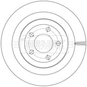 Borg & Beck 2 x Vented Rear Brake Discs BBD5596