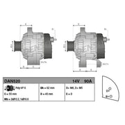 Denso Car Alternator 12V DAN520