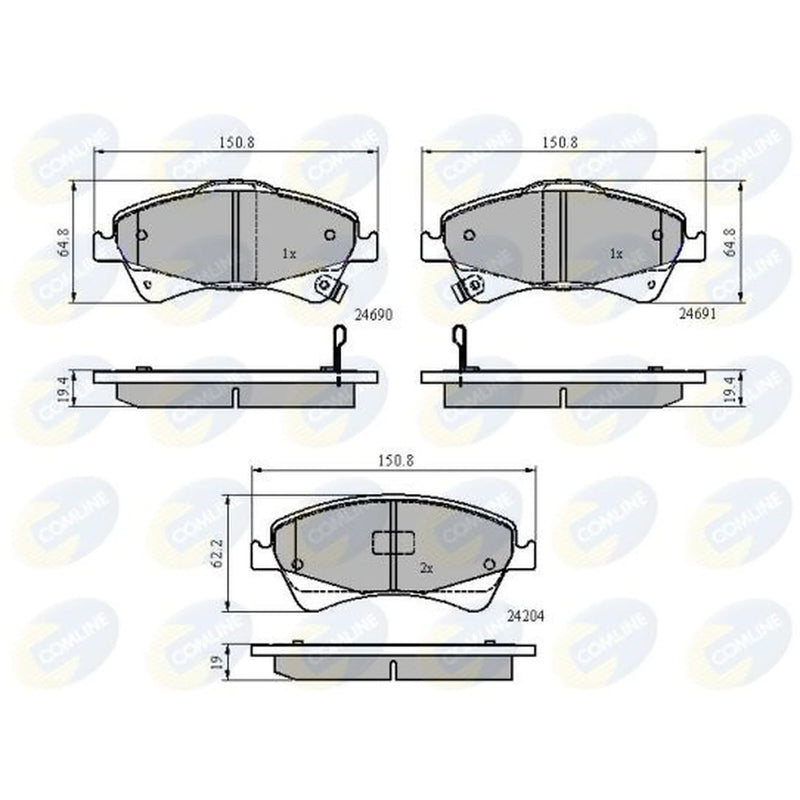 Comline 4 x Front Brake Pad Set CBP31799