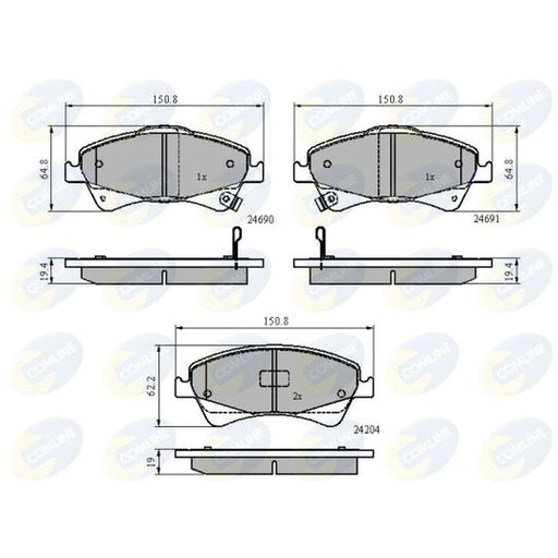 Comline 4 x Front Brake Pad Set CBP31799