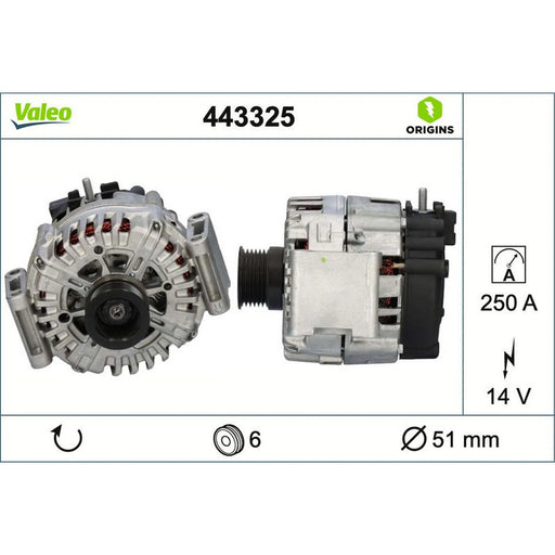 Valeo Car Alternator 12V 443325