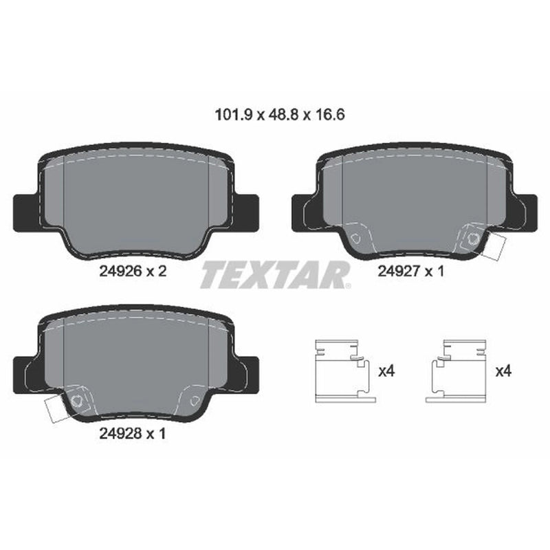 Textar Rear Brake Pad Set 2492601