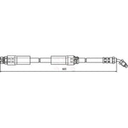 Apec Brake Hydraulic Hose Line Front Left HOS3607