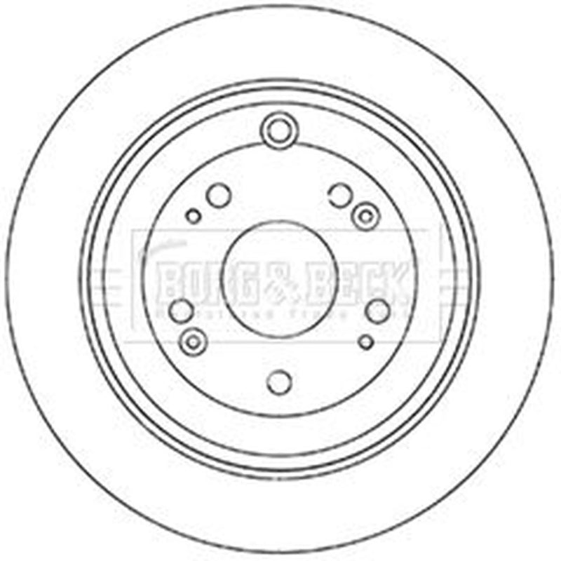 Borg & Beck 2 x Solid Rear Brake Discs BBD5344