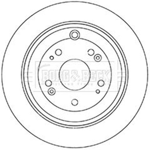 Borg & Beck 2 x Solid Rear Brake Discs BBD5344