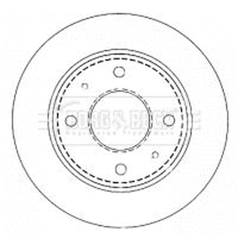 Borg & Beck 2 x Solid Rear Brake Discs BBD4478