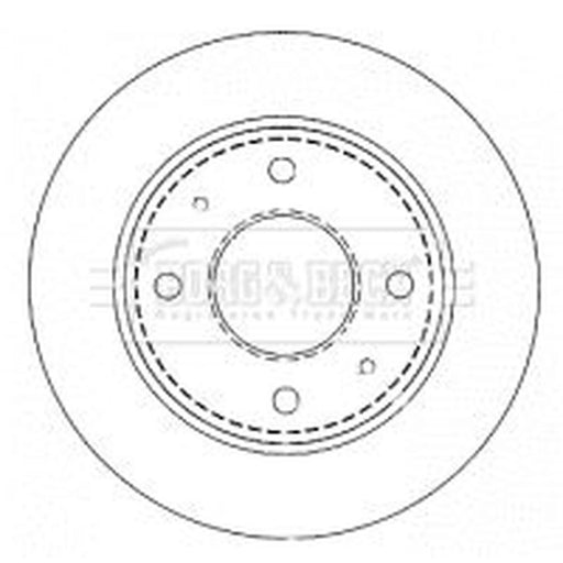 Borg & Beck 2 x Solid Rear Brake Discs BBD4478