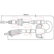 Apec Handbrake Cable Left Rear CAB1512