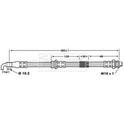 Borg & Beck Brake Hydraulic Hose Line Front Left BBH6729