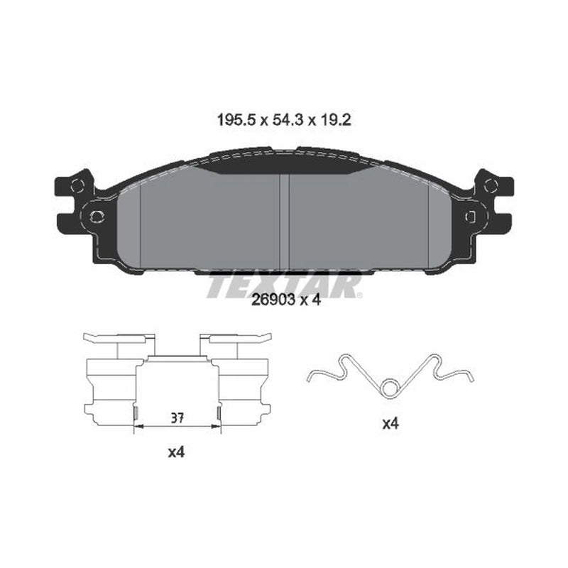 Textar Brake Pad Set 2690301