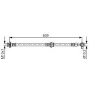 Bosch Brake Hydraulic Hose Line Front Left 1 987 481 696