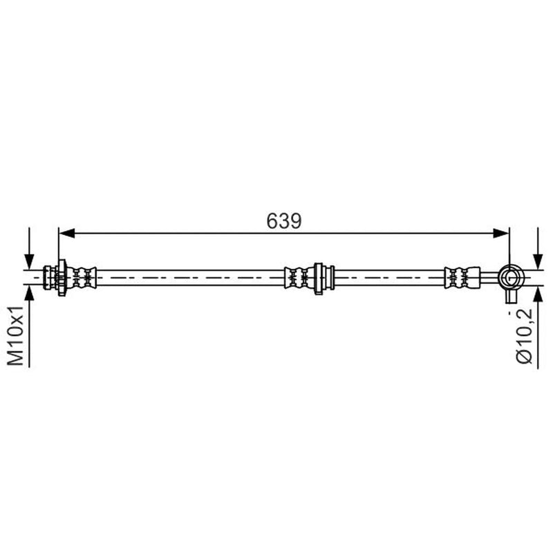 Bosch Brake Hydraulic Hose Line Front Left 1 987 481 696