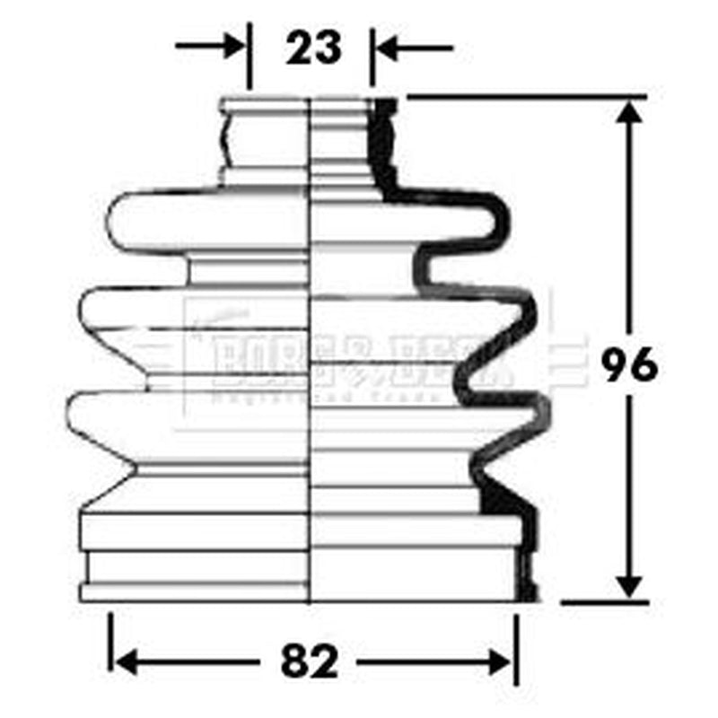 Borg & Beck Drive Shaft Bellow Kit Front Left BCB2369