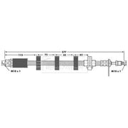 Borg & Beck Brake Hydraulic Hose Line Front Right BBH6685