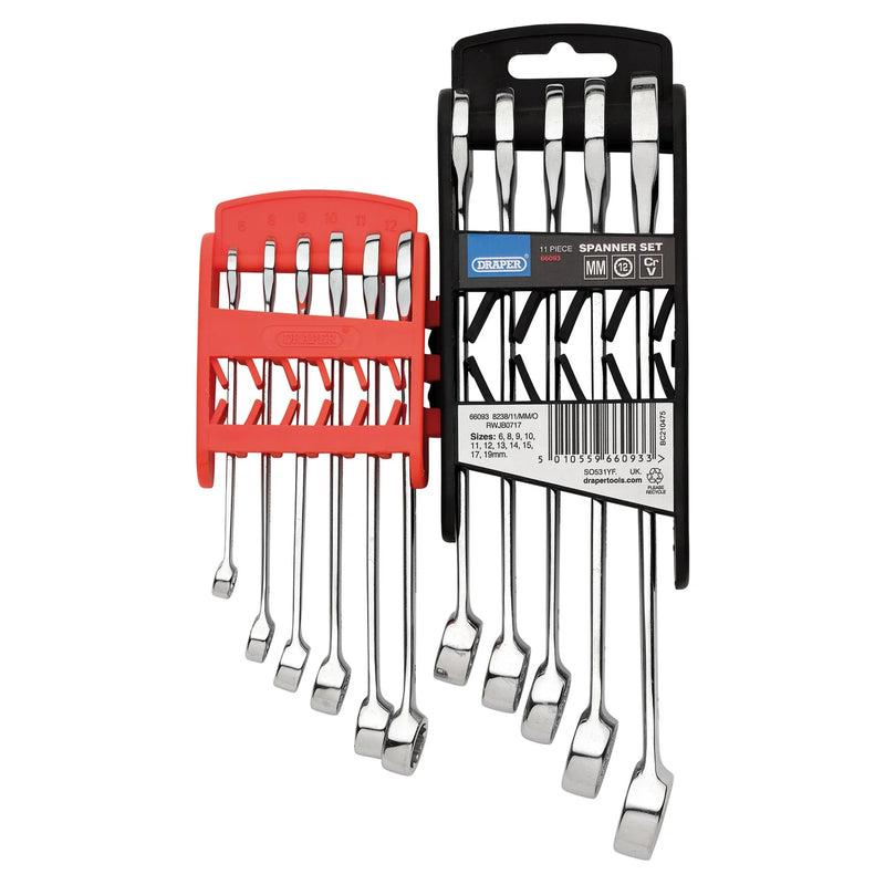Draper HI-TORQ® Combination Spanner Set 11 Piece 6-19mm
