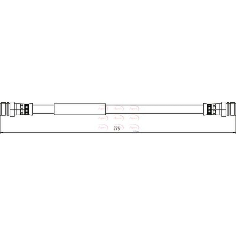 Apec Brake Hydraulic Hose Line Rear HOS3900