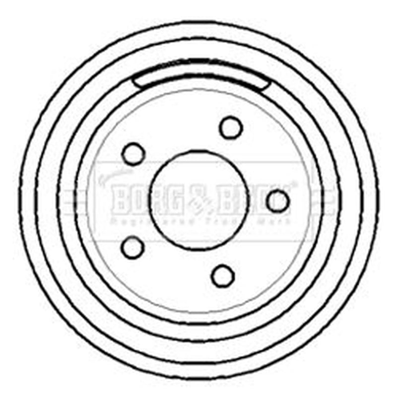 Borg & Beck Brake Drum Assembly Rear BBR7142