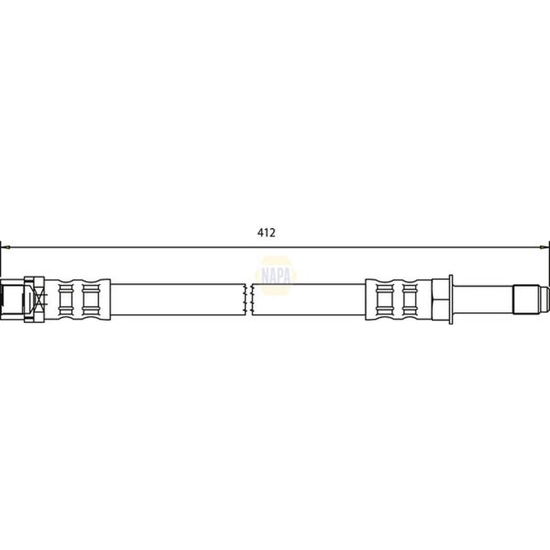 NAPA Brake Hydraulic Hose Line Front NBH1036