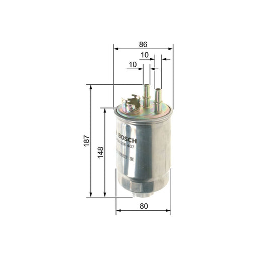 Bosch Car Fuel Filter N6407 Fits Ford Transit Connect Tdci - 1.8 - 02-13 0450906 Bosch  - Town Parts