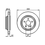 Bosch 2 x Vented Rear Brake Discs 0 986 478 473