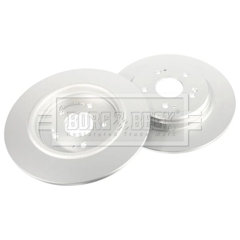 Borg & Beck 2 x Solid Rear Brake Discs BBD5574