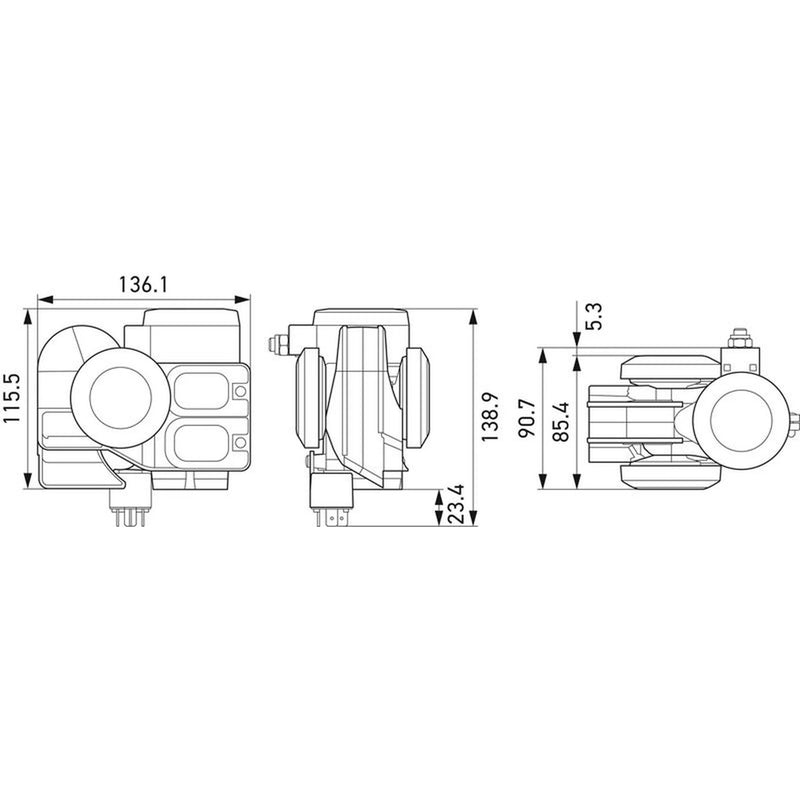 Hella Car Horn Signal Unit 3PB 013 410-081